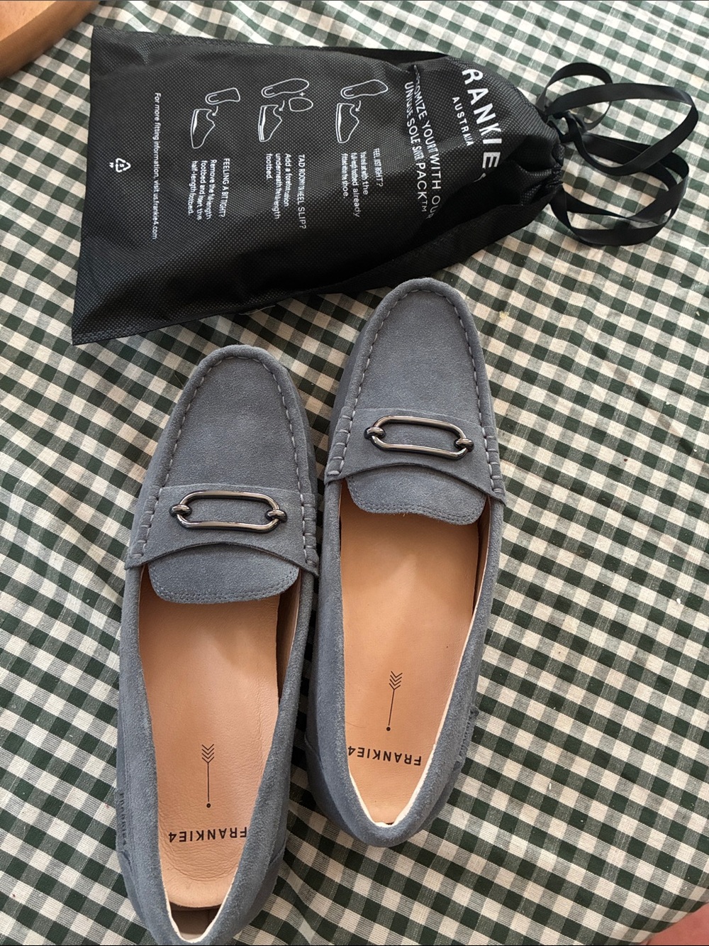 Frankie4 Blue Suede Women’s Slip-On Loafers